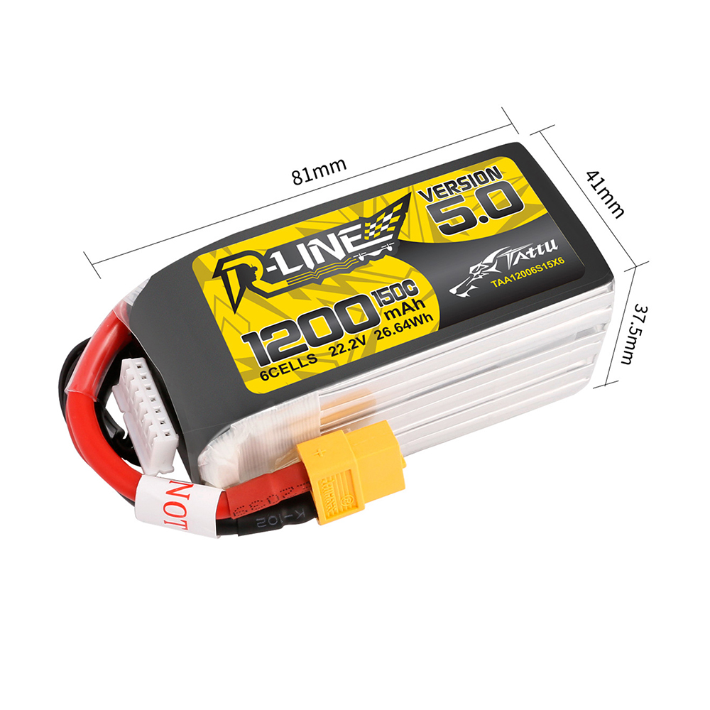 TATTU R-LINE 5.0 22.2V 1200mAh - Rc Hobby Line recensie en prijs